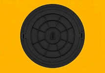 Черный канализационный люк Д облегченный (1,5 т.) для септика и колодца