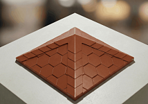 Колпак на забор 385*385 6 кг. красный