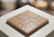 Полимерпесчаная тротуарная плитка, цвет: кирпич