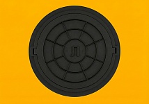 Черный канализационный люк Л (3 т.) для септика и колодца