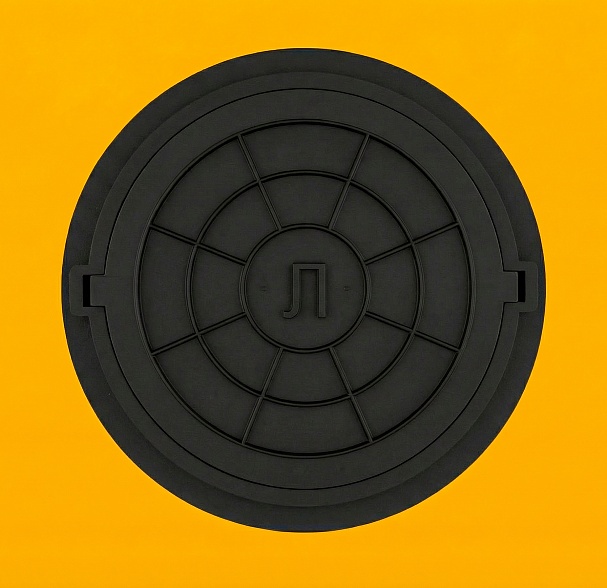 Черный канализационный люк Л (3 т.) для септика и колодца