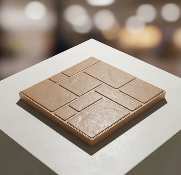 Полимерпесчаная тротуарная плитка, цвет: кирпич